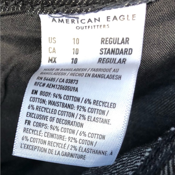 Black Wide Leg American Eagle Jeans - Picture 5 of 6